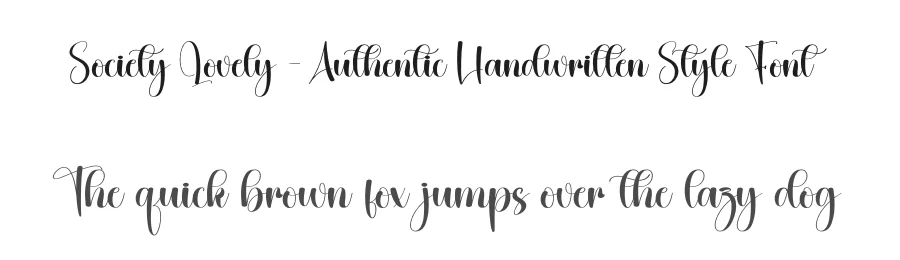 Society Lovely – Authentic Handwritten Style Font by creativeletter — Script Handwritten Font