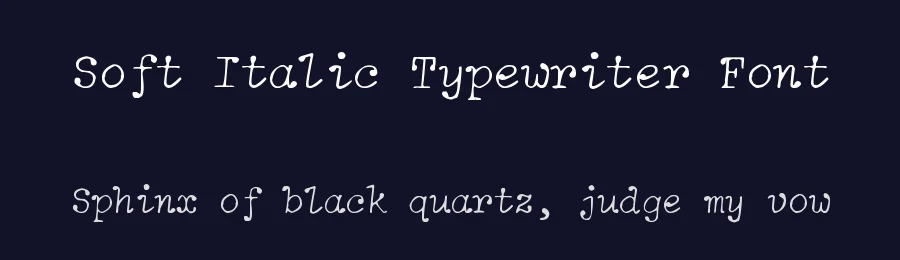 Soft Italic Typewriter Font by zai — Display Font — thumbnail 2