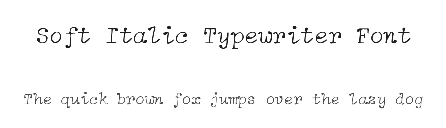 Soft Italic Typewriter Font by zai — Display Font
