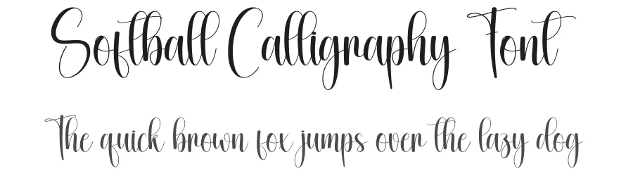 Softball Calligraphy Font by creativeletter — Script Handwritten Font