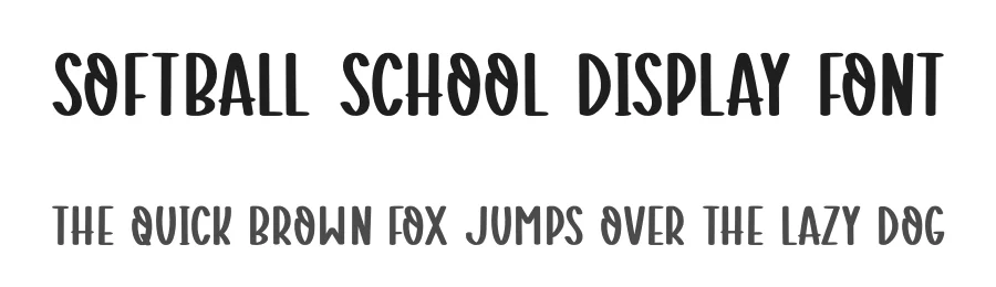 Softball School Display Font by Craftedtype — Decorative Font