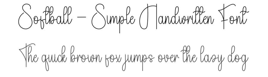Softball – Simple Handwritten Font by andikastudio — Script Handwritten Font