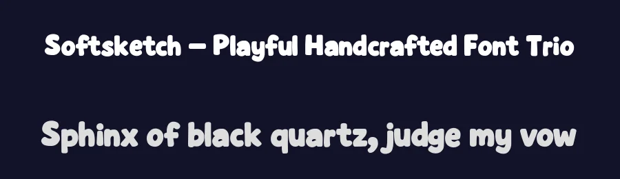 Softsketch – Playful Handcrafted Font Trio by Creacy Studio — Display Font — thumbnail 2