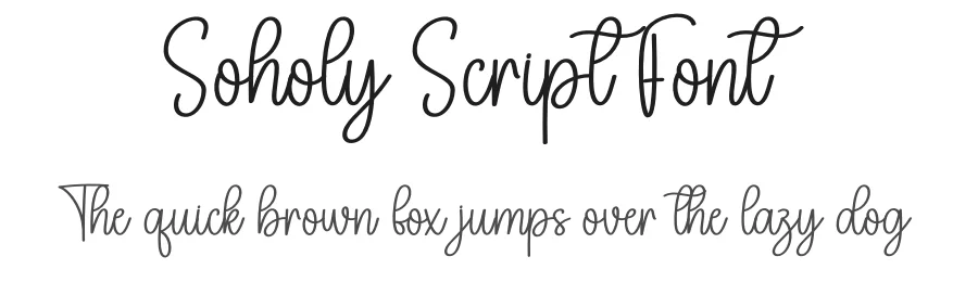 Soholy Script Font by creativeletter — Script Handwritten Font