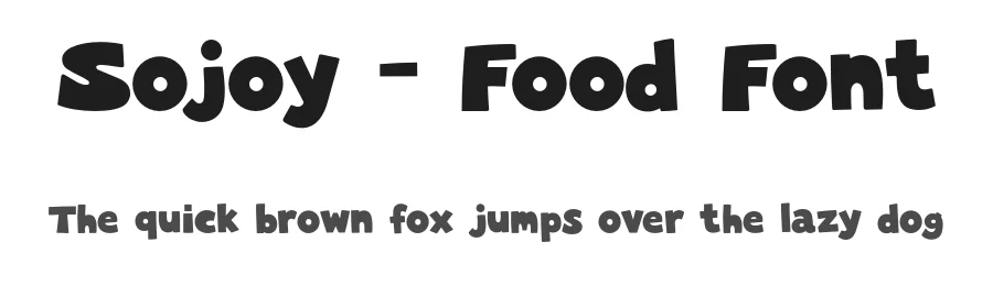 Sojoy – Food Font by idealeksis — Display Font
