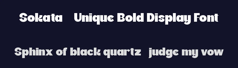 Sokata – Unique Bold Display Font by FlawlessAndCo — Decorative Font — thumbnail 2