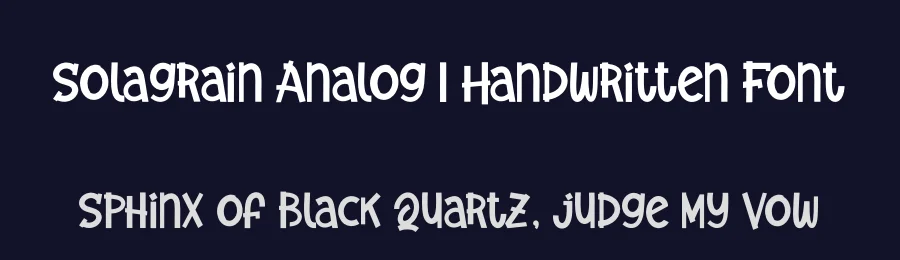 Solagrain Analog | Handwritten Font by Gracetypestudio — Script Handwritten Font — thumbnail 2