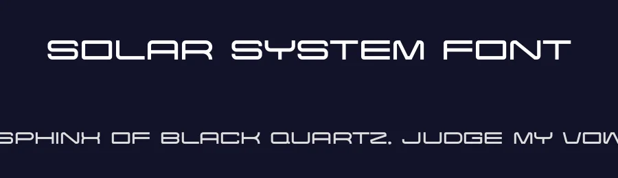 Solar System Font by Pian45 — Display Font — thumbnail 2