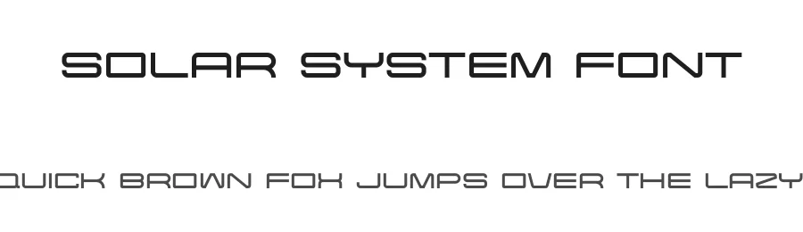 Solar System Font by Pian45 β Display Font