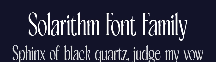 Solarithm Font Family by Prominent and Affluent — Serif Font — thumbnail 2