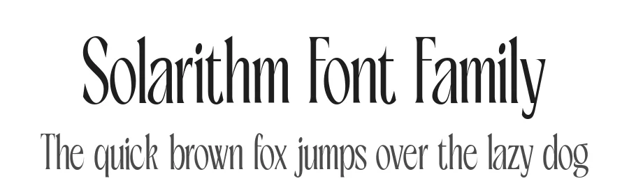Solarithm Font Family by Prominent and Affluent — Serif Font
