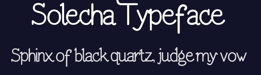 Solecha Typeface by sehat — Display Font — thumbnail 2