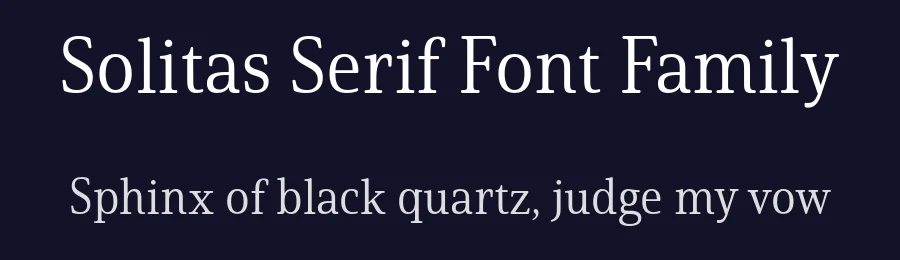 Solitas Serif Font Family by insigne — Serif Font — thumbnail 2