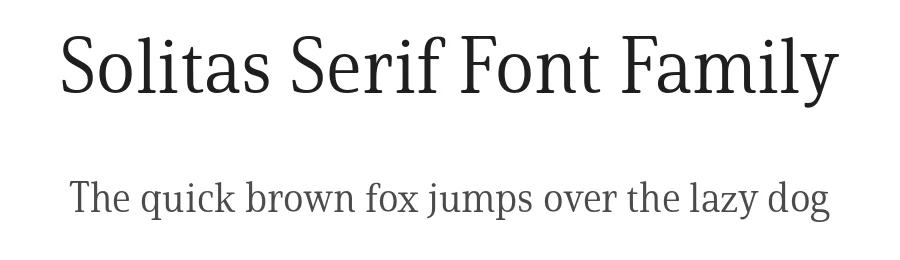 Solitas Serif Font Family by insigne — Serif Font