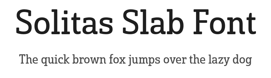 Solitas Slab Font by insigne — Sans Serif Font