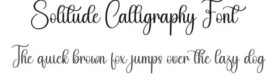 Solitude Calligraphy Font by creativeletter — Script Handwritten Font