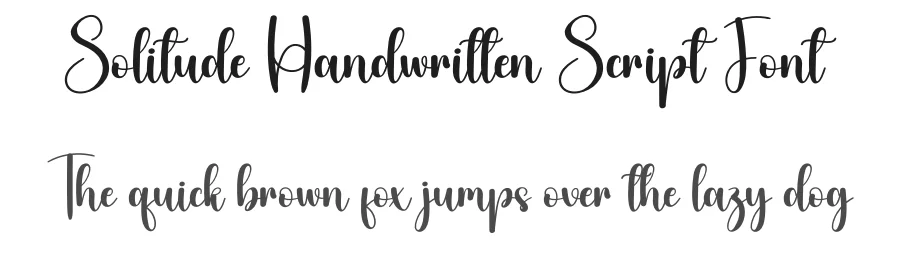 Solitude Handwritten Script Font by creativeletter — Script Handwritten Font