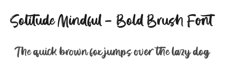 Solitude Mindful – Bold Brush Font by letterenastudios — Script Handwritten Font