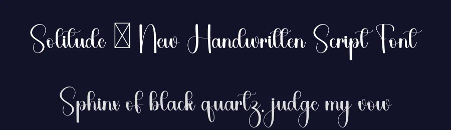 Solitude – New Handwritten Script Font by freshtypeink — Script Handwritten Font — thumbnail 2