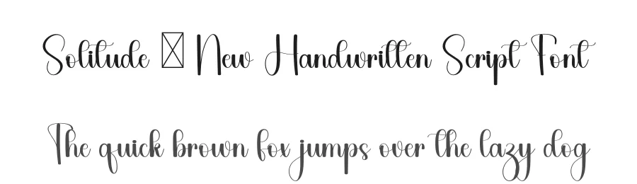 Solitude – New Handwritten Script Font by freshtypeink — Script Handwritten Font