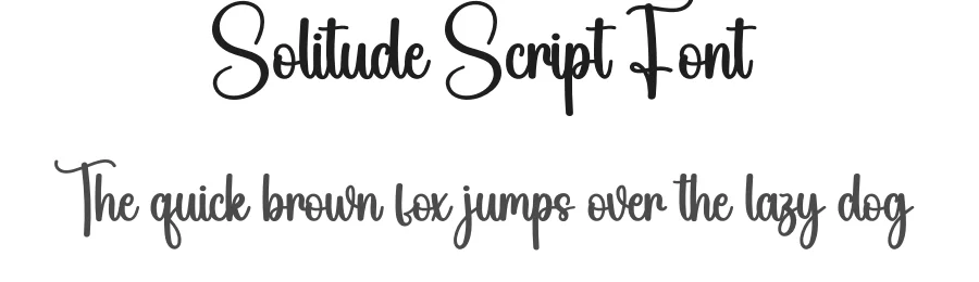 Solitude Script Font by creativeletter — Script Handwritten Font