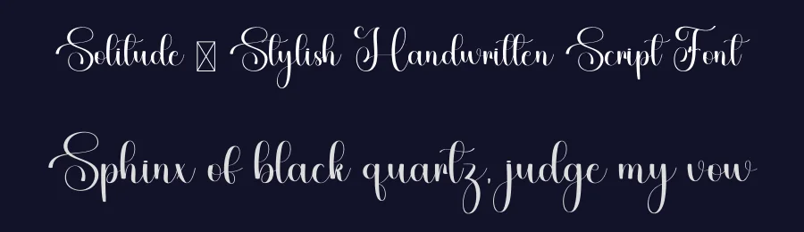 Solitude – Stylish Handwritten Script Font by freshtypeink — Script Handwritten Font — thumbnail 2