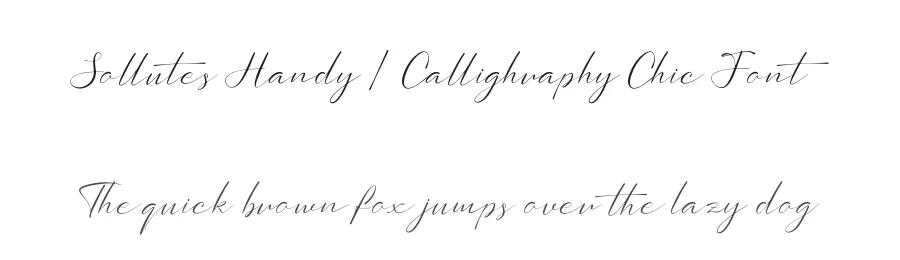 Sollutes Handy | Callighraphy Chic Font by Gracetypestudio — Script Handwritten Font
