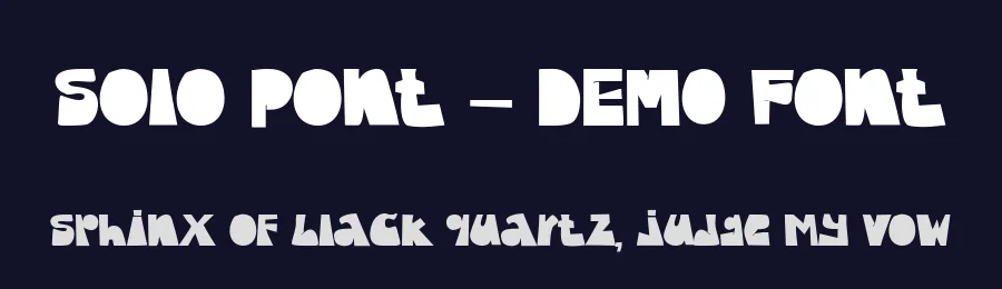 Solo Pont – DEMO Font by idealeksis — Display Font — thumbnail 2
