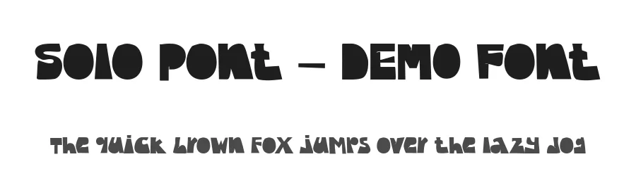 Solo Pont – DEMO Font by idealeksis — Display Font