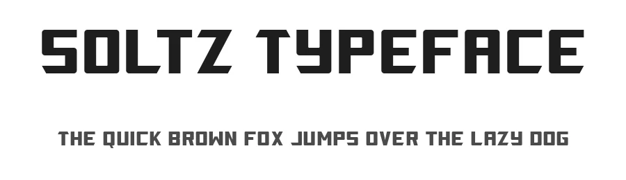 Soltz Typeface by Von Type Co β Display Font