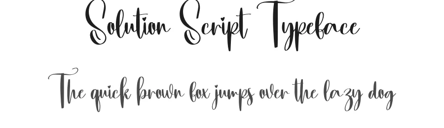 Solution Script Typeface by creativeletter — Script Handwritten Font