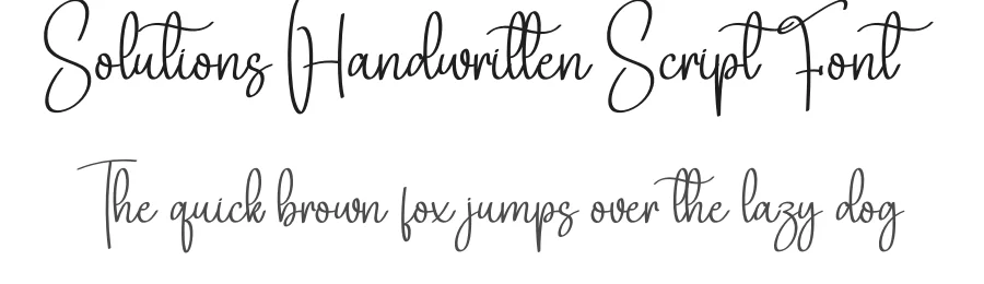 Solutions Handwritten Script Font by creativeletter — Script Handwritten Font