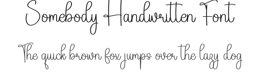 Somebody Handwritten Font by creativeletter — Script Handwritten Font