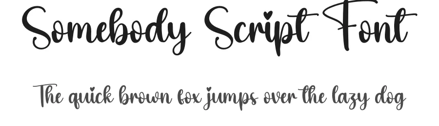 Somebody Script Font by creativeletter — Script Handwritten Font