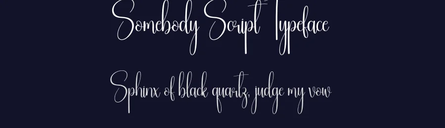 Somebody Script Typeface by creativeletter — Script Handwritten Font — thumbnail 2