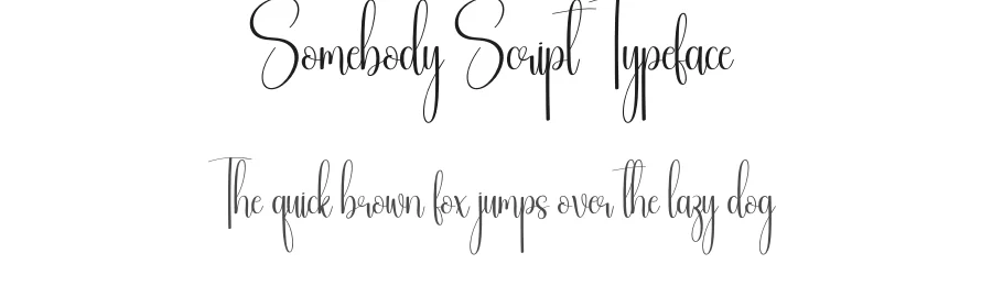 Somebody Script Typeface by creativeletter — Script Handwritten Font