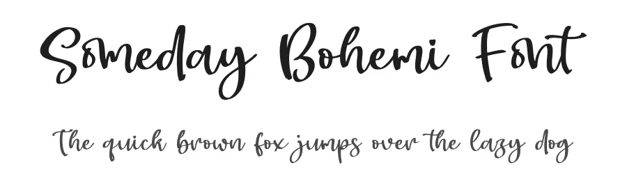 Someday Bohemi Font by glorytype — Script Handwritten Font