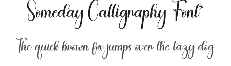 Someday Calligraphy Font by andikastudio — Script Handwritten Font