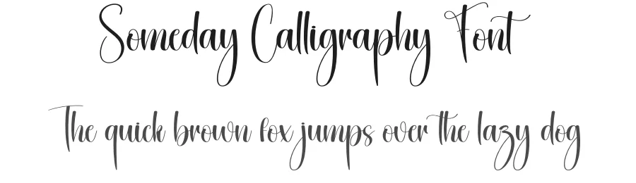 Someday Calligraphy Font by creativeletter — Script Handwritten Font