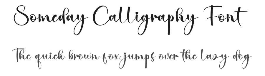 Someday Calligraphy Font by creativeletter — Script Handwritten Font