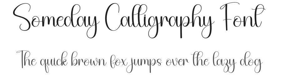 Someday Calligraphy Font by creativeletter — Script Handwritten Font