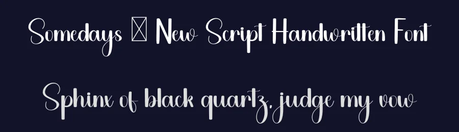 Somedays – New Script Handwritten Font by freshtypeink — Script Handwritten Font — thumbnail 2