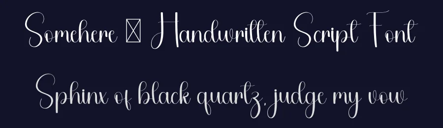 Somehere – Handwritten Script Font by freshtypeink — Script Handwritten Font — thumbnail 2