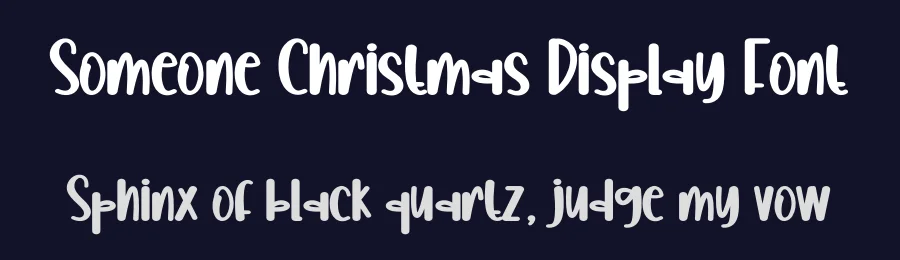 Someone Christmas Display Font by creativeletter — Display Font — thumbnail 2