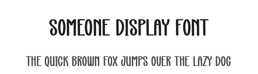 Someone Display Font by creativeletter — Display Font