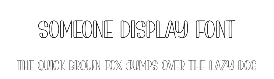Someone Display Font by creativeletter — Display Font