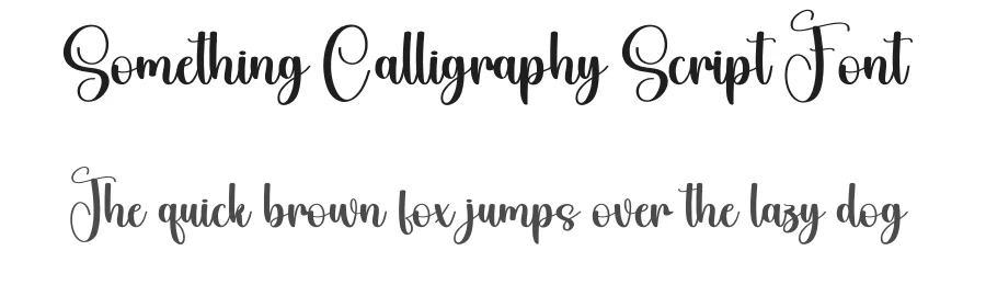 Something Calligraphy Script Font by creativeletter — Script Handwritten Font