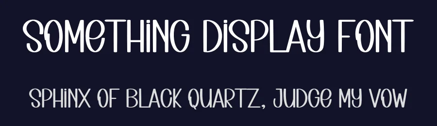 Something Display Font by inermediaSTUDIO — Display Font — thumbnail 2