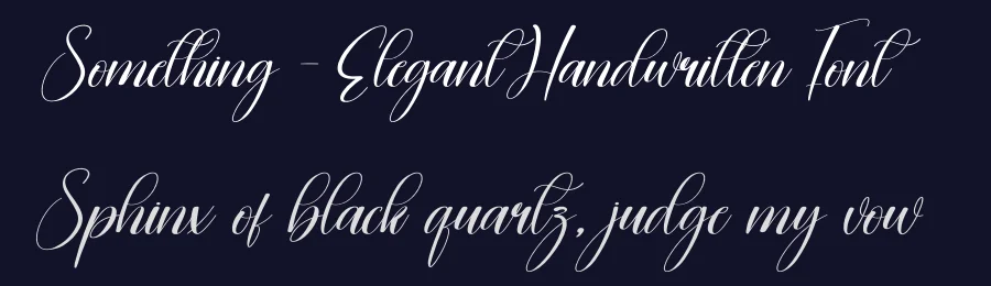 Something – Elegant Handwritten Font by creativeletter — Script Handwritten Font — thumbnail 2