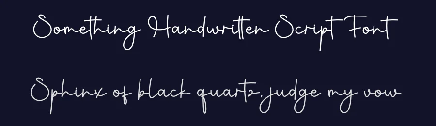 Something Handwritten Script Font by creativeletter — Script Handwritten Font — thumbnail 2